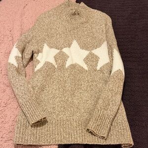 Lou & Grey Star Patterned Funnelneck Sweater